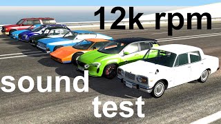 BeamNG Cars At 12000 RPM! How Good Do They Sound?