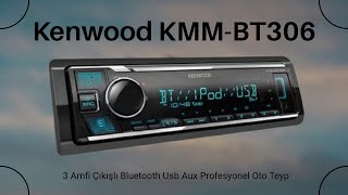 Kenwood Kmm - Bt306 3 Amfi Çıkışlı Bluetooth Usb Aux Profesyonel Oto Teyp