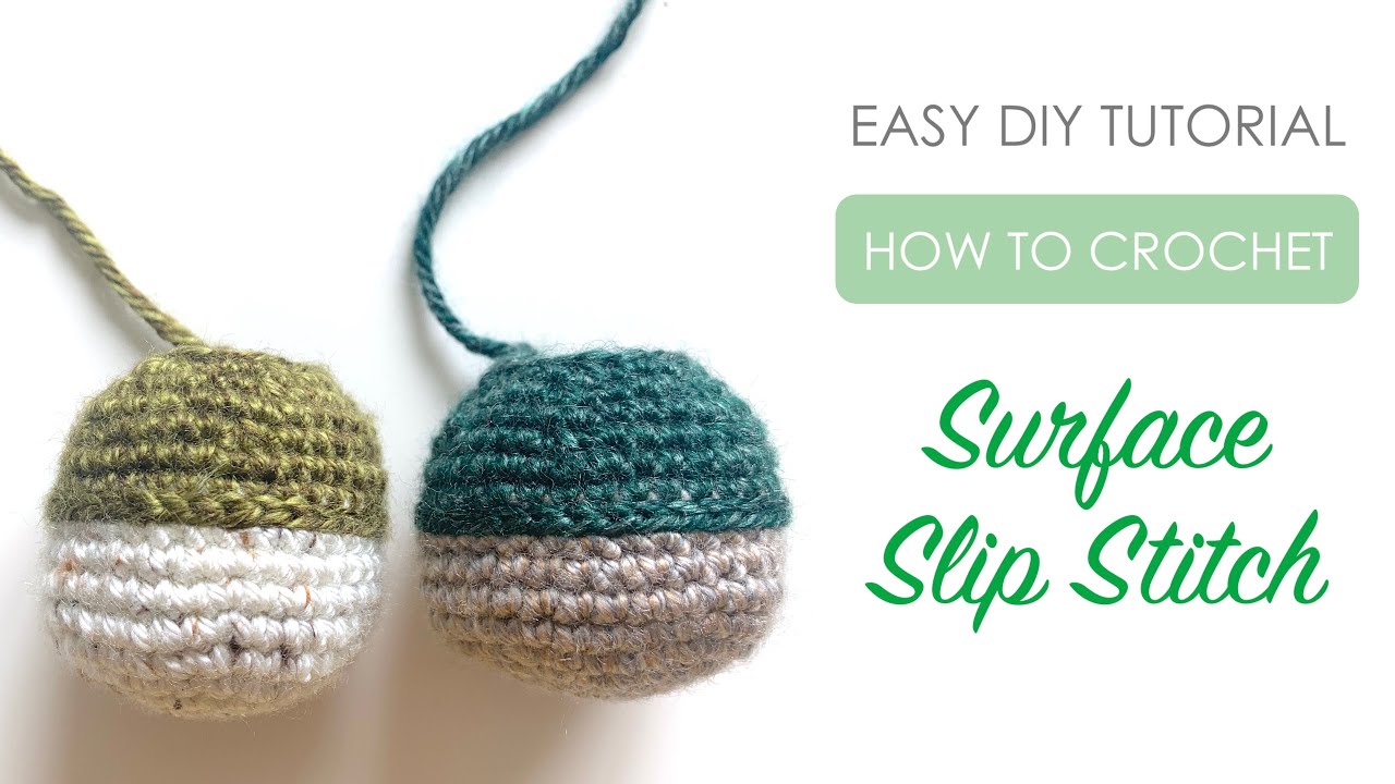 How to Crochet: SURFACE SLIP STITCH in the Round || Easy DIY Tutorial ...