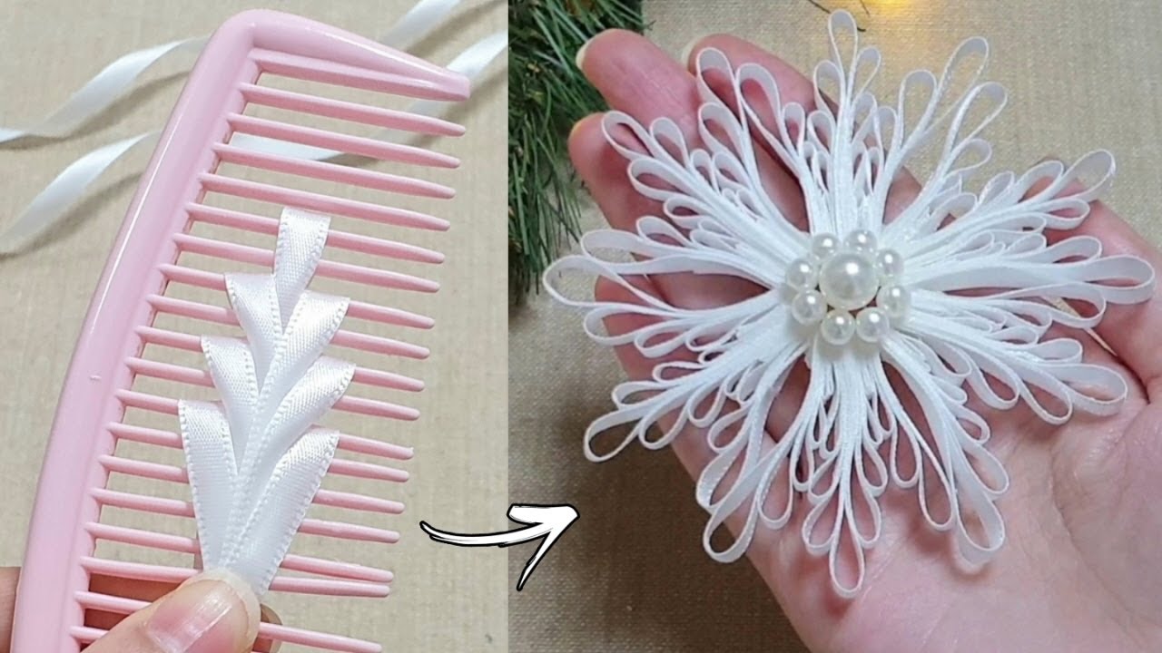 Easy Ribbon Snowflake Tutorial - Winter and Christmas Ornaments Ideas ...