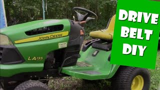 Replace the Transmission Drive Belt on your John Deere Lawn Tractor  LA135, Lseries, & more