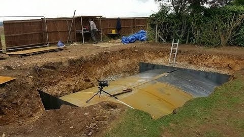 Intriguing the construction of a swimming pool ...