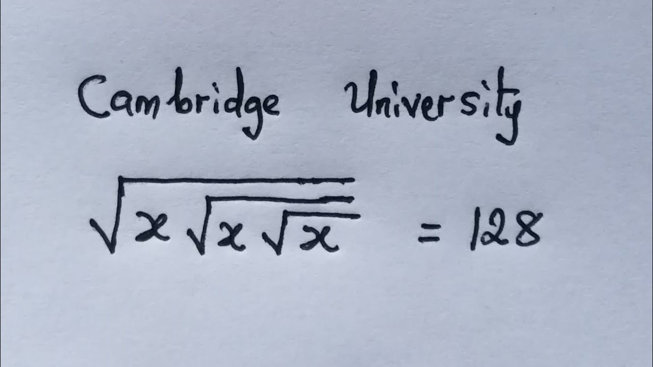 Cambridge Test Question | Can you solve ?