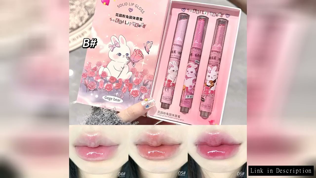 Solid Lip Gloss Gege Bear Garden Pink Rabbit Moisturizing Watery Colored Lip Balm Tender Lipstick Se