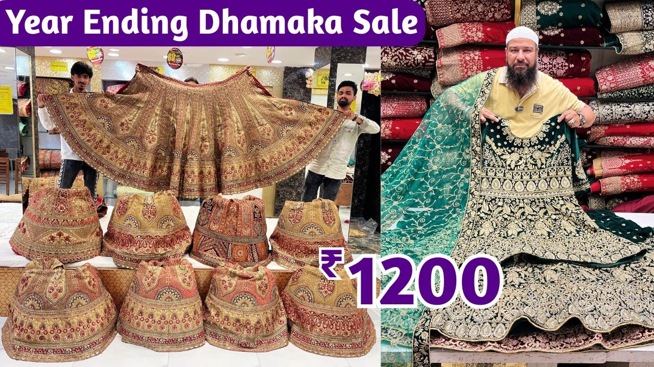 Year Ending Dhamaka Sale ₹ 1200 Bridal Rajwadi Lehengas Long Koti Shararas On #60%OFF