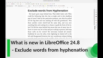 What is new in LibreOffice 24.8 - Exclude words from hyphenation