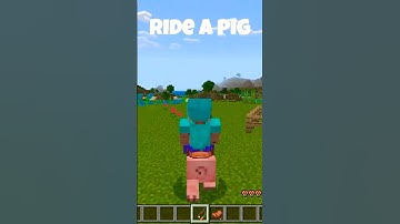 How to ride a pig in minecraft