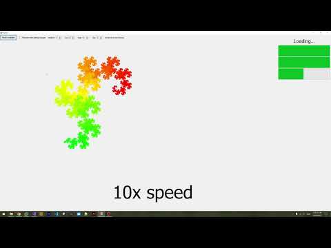 Rendering a 19th generation dragon fractal