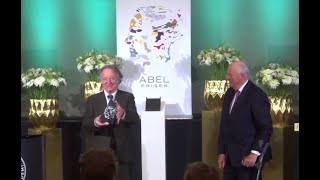 King Harald V of Norway handing over the Abel Prize 2022 to Professor Dennis Sullivan