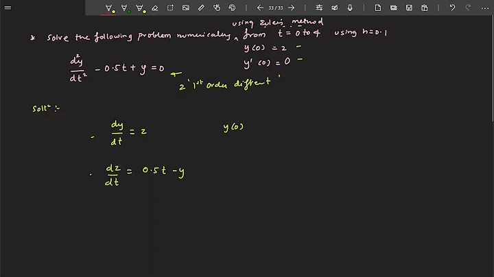 Lecture 10e: Example Problem - Euler Method for Second Order ODE