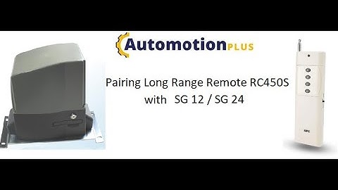 How to pair APC RC450S long range remote with SG12/24 Sliding gate openers