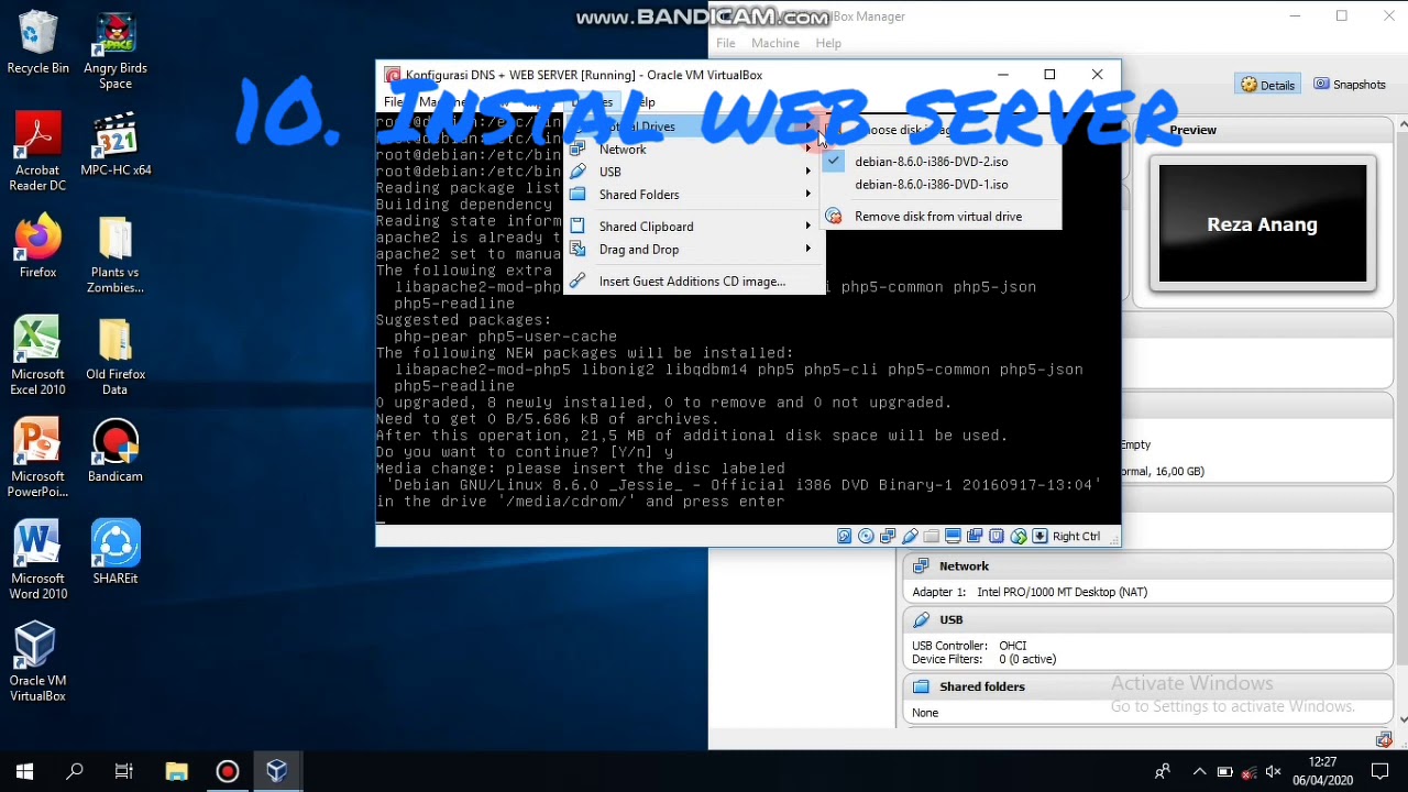 Tutorial Konfigurasi DNS dan WEB Server Debian 8 - YouTube