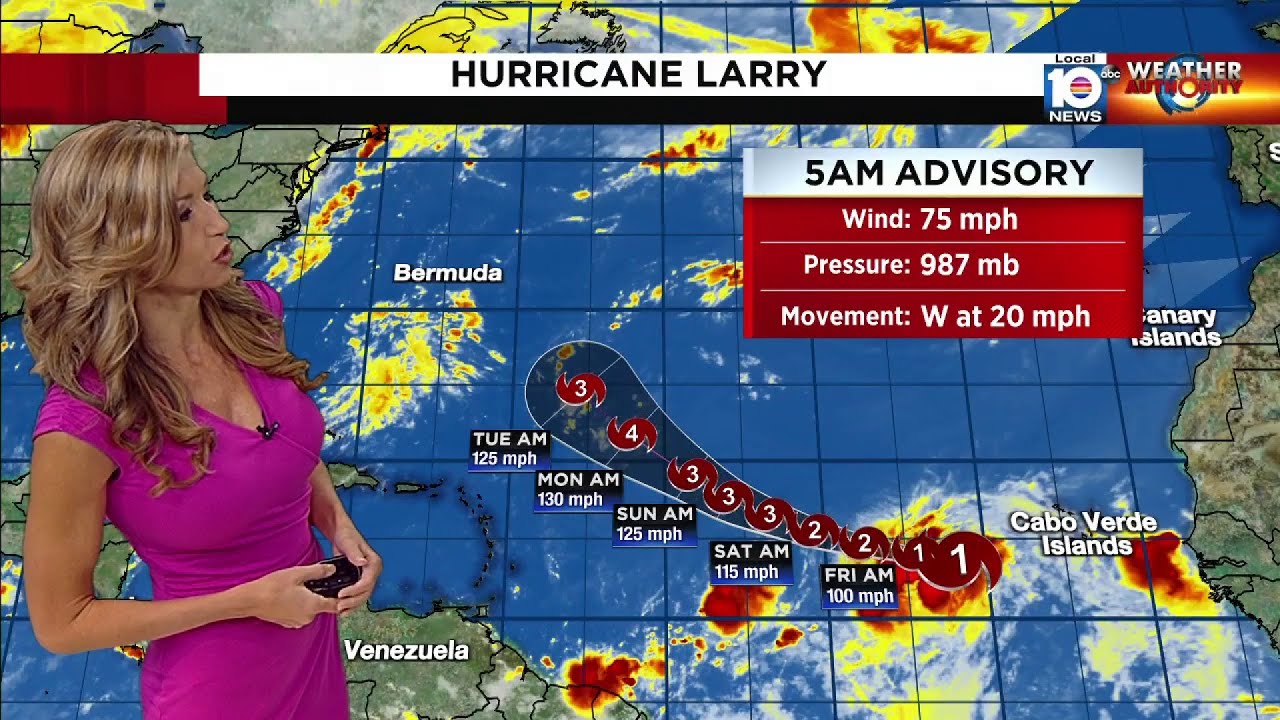 Hurricane Larry projected to intensify into major hurricane