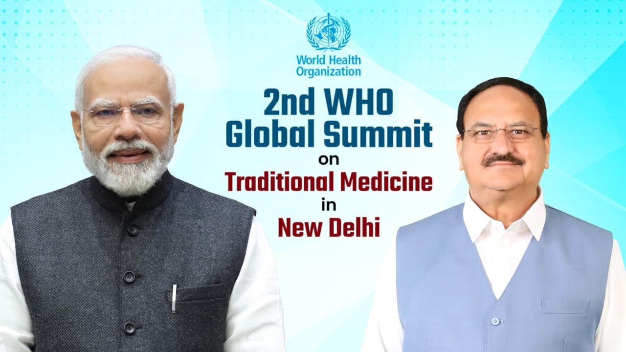 Union Minister JP Nadda during the 2nd WHO Global Summit on Traditional Medicine in New Delhi.