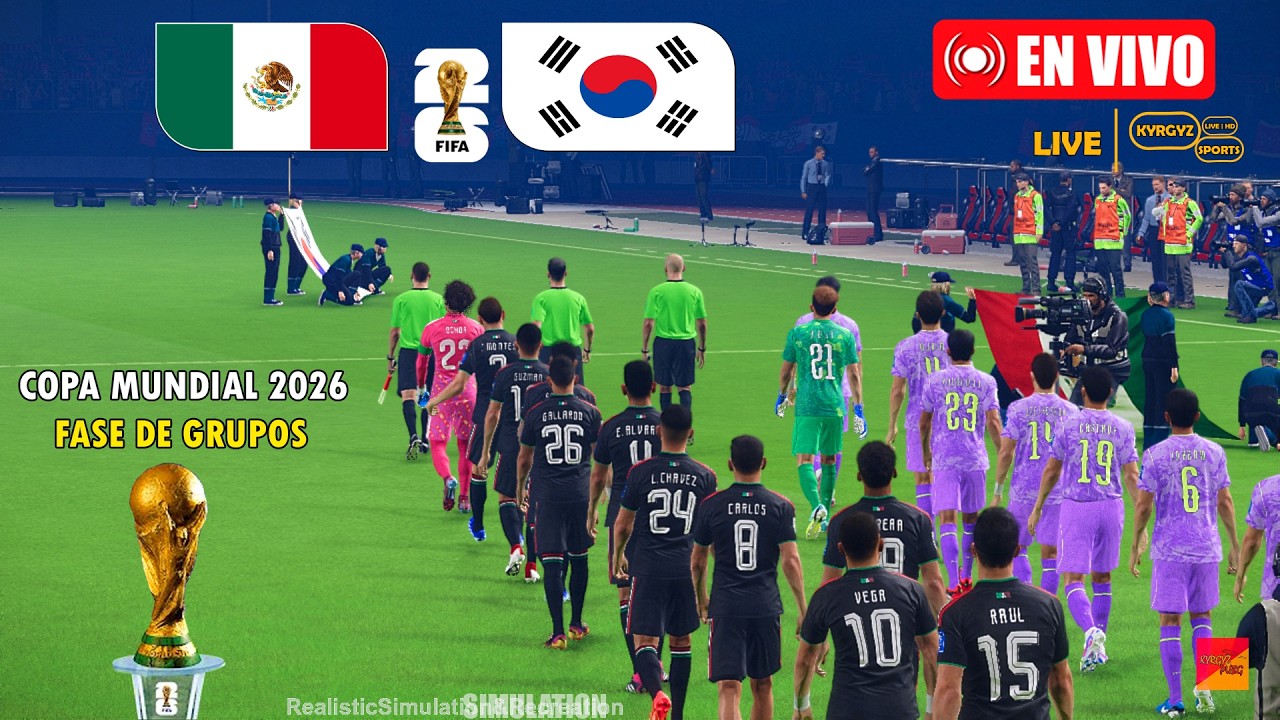 🔴EN VIVO: MÉXICO vs COREA DEL SUR | Copa Mundial de la FIFA 2026 | Simulación de eFootball PES 21