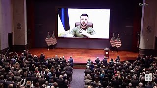 「真珠湾攻撃や9.11を思い出して」ウクライナ大統領、米議会で演説