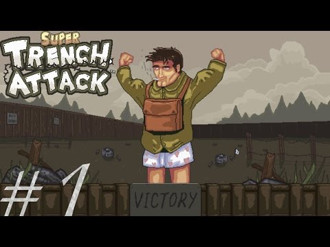 Прохождение Super Trench Attack - Зелёные Против Чёрных #1