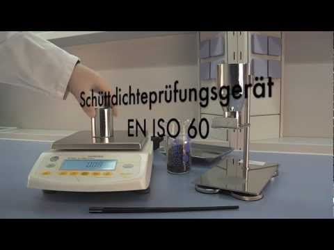 Schüttdichteprüfgerät EN ISO 60 - Landgraf Laborsysteme HLL GmbH - YouTube