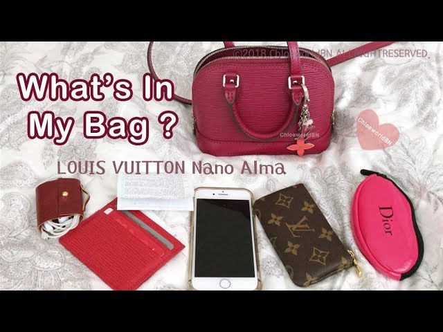 LOUIS VUITTON Nano Alma : What's In My Bag? 