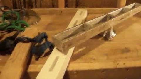 Examining my freshly casted Gingery lathe bed