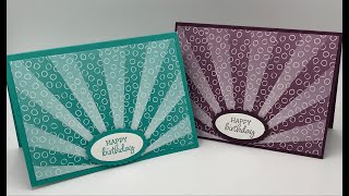 Sunburst Card Using Oh so Ombre Saleabration papers