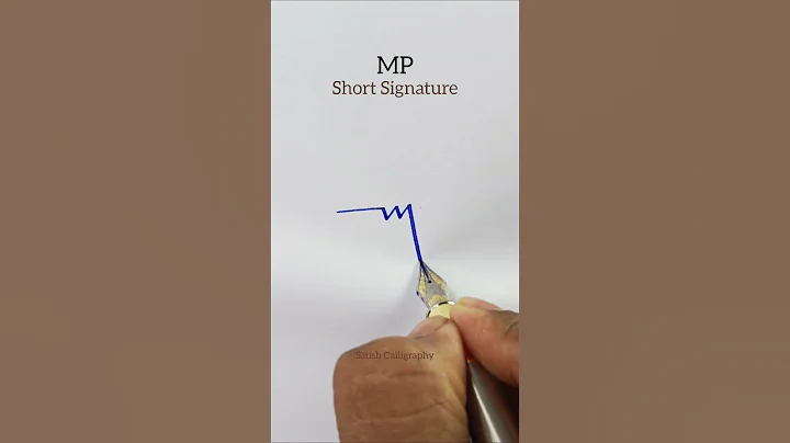 MP Short Signature | MP | Initial Signature #signature #satishcalligraphy #shorts