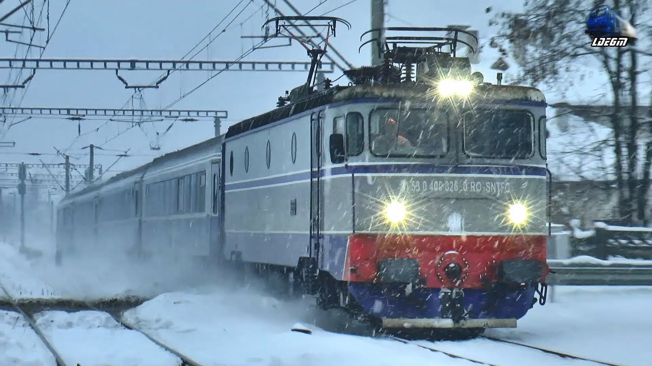 Trenuri prin Zăpadă pe Seară în Gara Năsăud  - 13 Ianuarie 2026