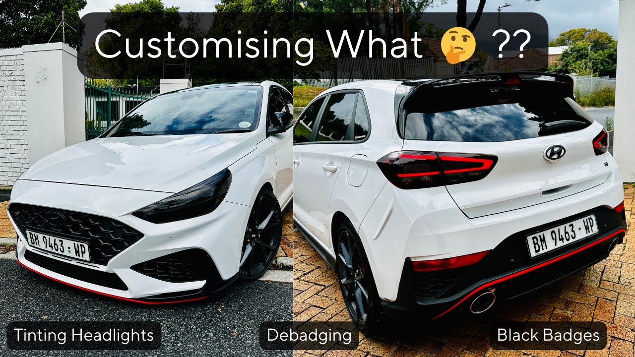 Debadging, Spray Painting Emblems, and Tinting Headlights on my I30N YouTube