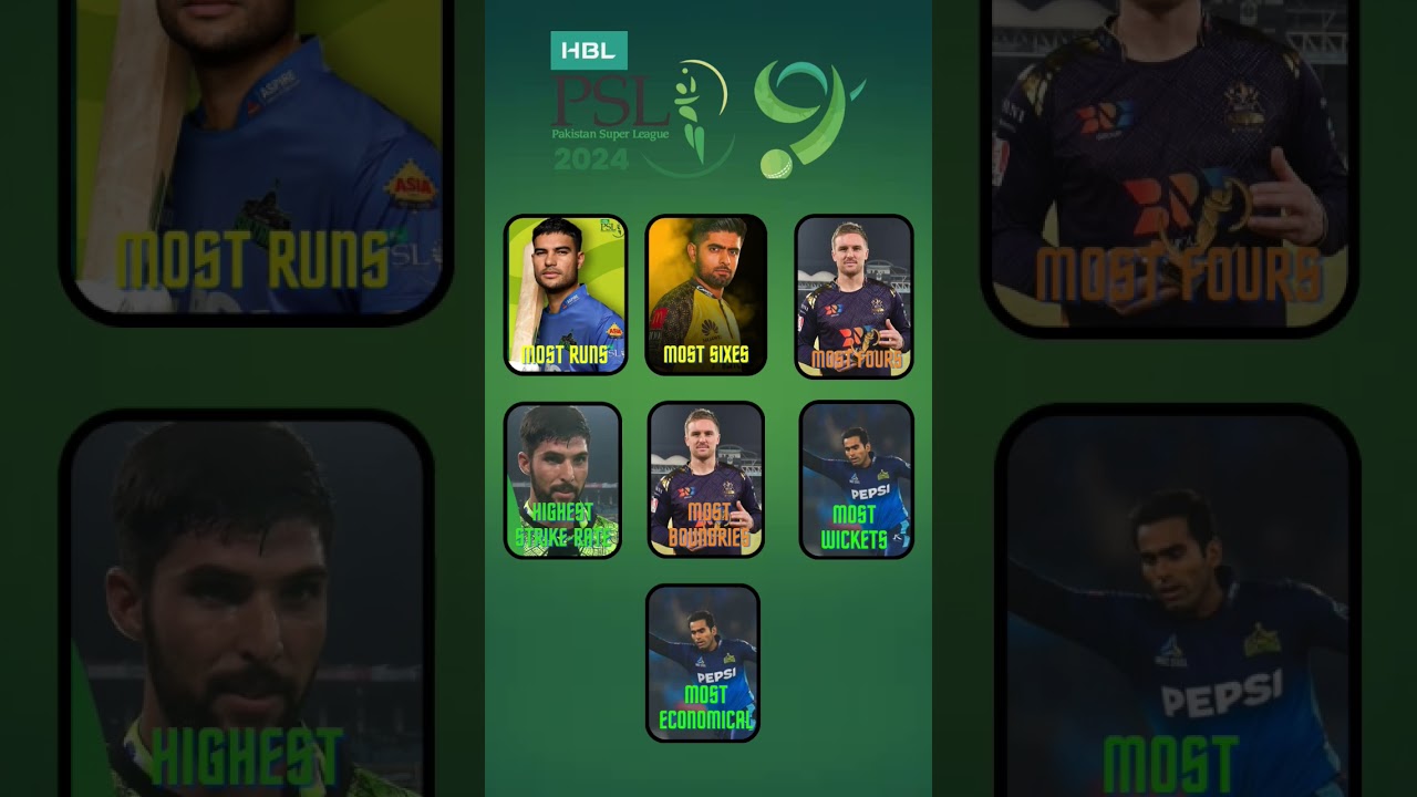 PSL stats after 9 matches 🔥 