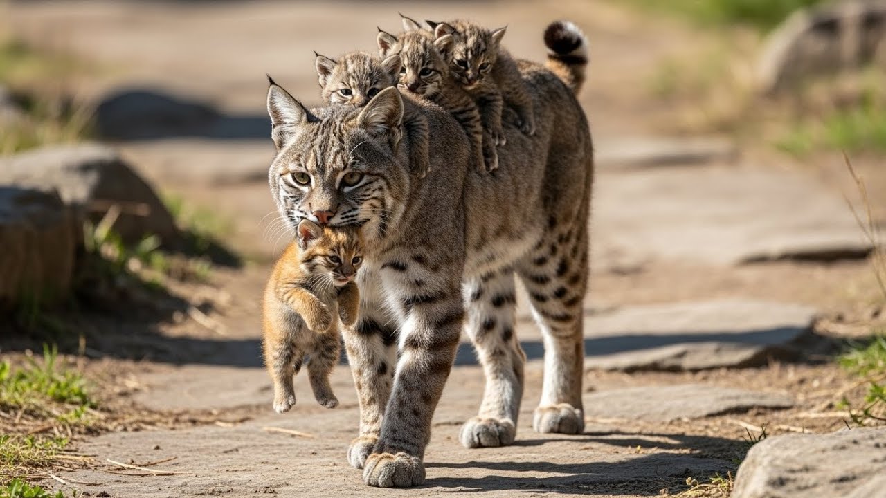 Where Is This Bobcat Mom Taking Her Cubs? What I Saw Next Melted My Heart