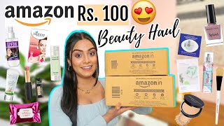 Rs. 100 Amazon Beauty Haul | *Extremely Affordable* Hidden Gems !