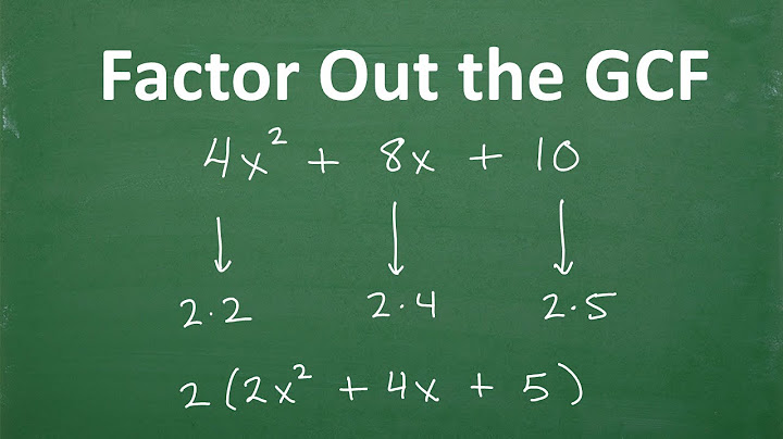 Factor the greatest common factor out of each expression