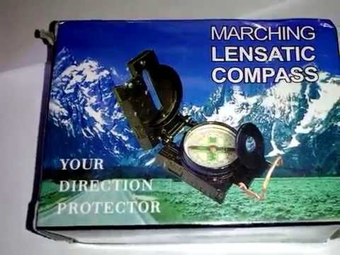 3in1 Military Hiking Camping Lens Lensatic Compass