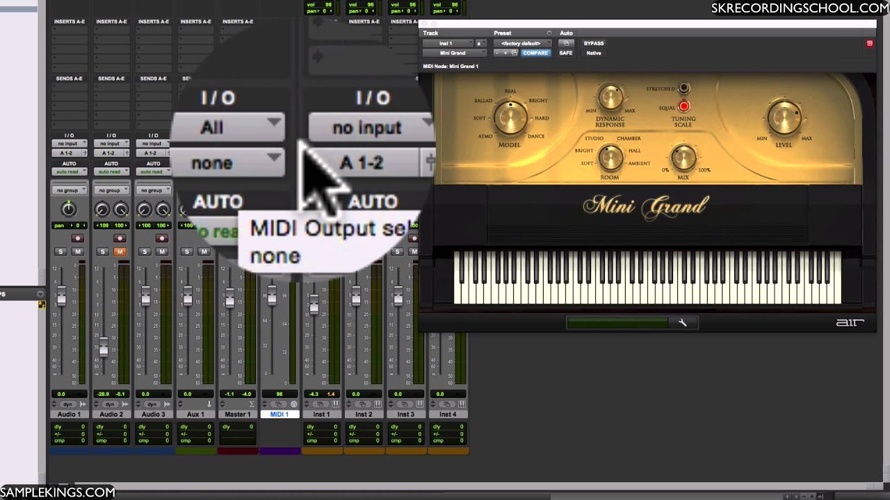 Pro Tools 11Mixer Window with MIDI YouTube
