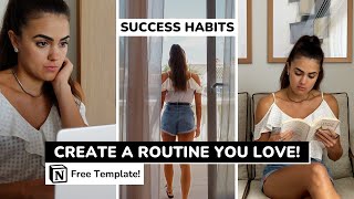 My morning routine *realistic, productive* | Free Notion Template | Create a life changing routine