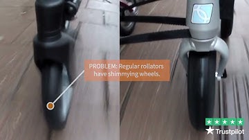 Outdoor Rollator for Uneven Rough Terrain