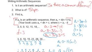 PCH Unit 1 Day 2 Arithmetic Sequences