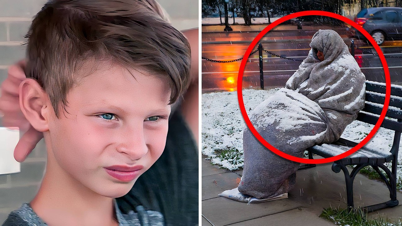 9-year-old sees homeless vet freezing to death, looks at what's in his hands and saves a life