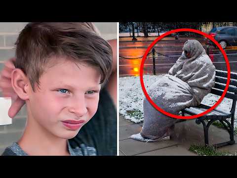 9-year-old sees homeless vet freezing to death, looks at what's in his hands and saves a life