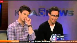 KTLA interviews Grant Gustin and Tom Cavanagh from 'The Flash'