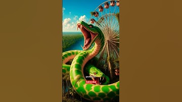Giant Snake Attacks Abandoned Ferris Wheel | Unbelievable Jungle Encounter|#ai #shorts #snake #aiart