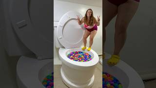 GOING UNDER in the SURPRISE EGG filled WORLDS LARGEST TOILET Pool #shorts