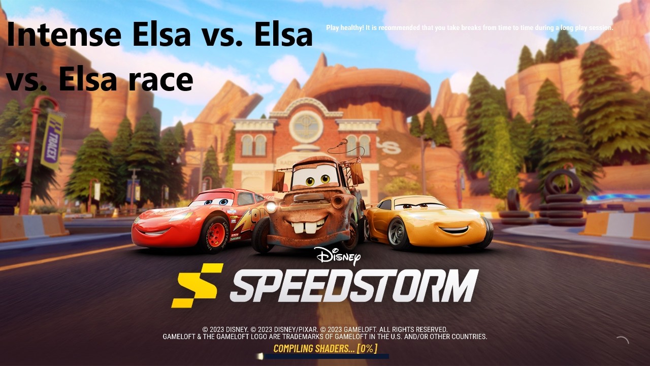 Elsa Racing Disney Speedstorm - Intense Elsa vs. Elsa vs. Elsa race - YouTube