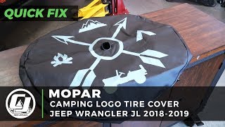 2018-2020 Jeep JL Wrangler: Mopar Spare Tire Cover with a Camping Logo