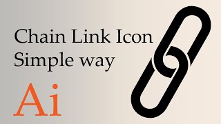 How to Create a Chain Link Icon in Adobe Illustrator Simple way || Graphic school
