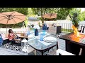 OUTDOOR PATIO &amp; BACKYARD MAKEOVER ON A BUDGET : SETUP AND DECORATE WITH ME | OMABELLETV