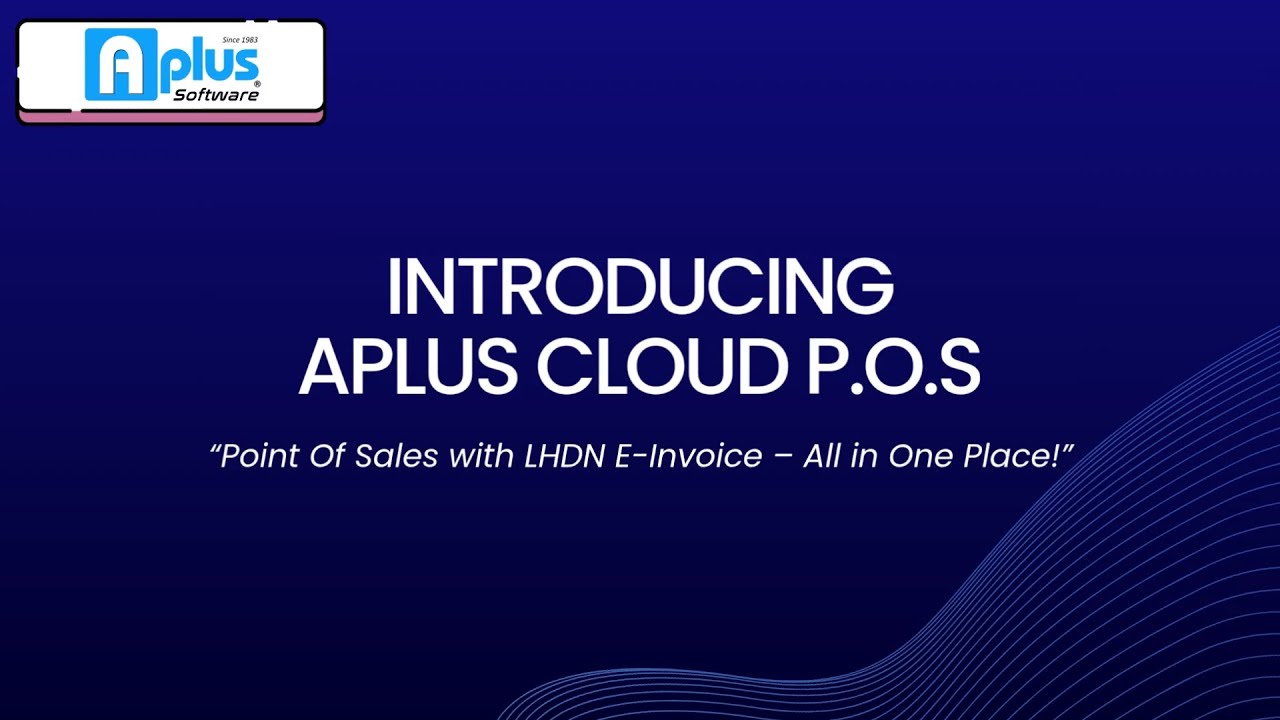 Aplus Software - Introducing Cloud Point-Of-Sales (POS) - YouTube