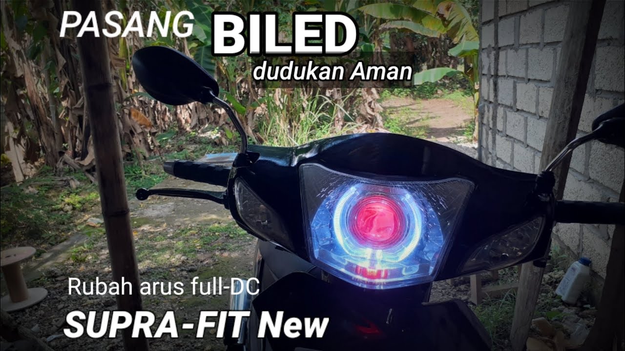 Pasang lampu  biled 4,5 inci di supra fit new
