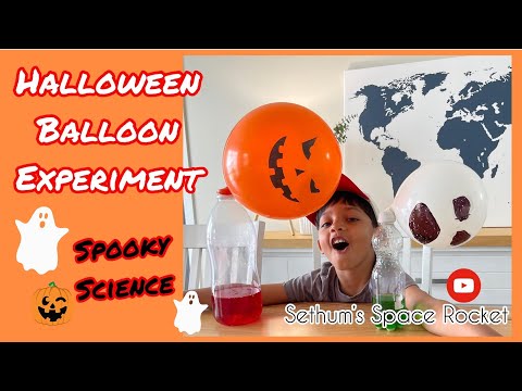HALLOWEEN | Blowing a Ghostly Pumpkin Balloon | Spooky Science
