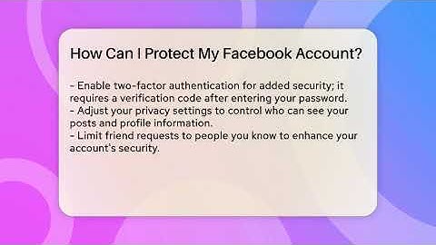How Can I Protect My Facebook Account? - Everyday-Networking